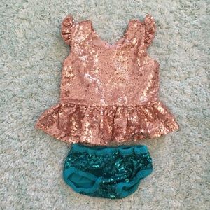 Carken Design sequin baby girl outfit